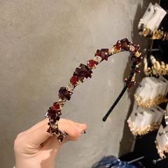 韓国ジュエリー東大門クリスタルラインストーンヘッドバンドフレンチエレガントヘッドバンド宴会ヘアピンヘッドバンドプレスヘア女性の帽子