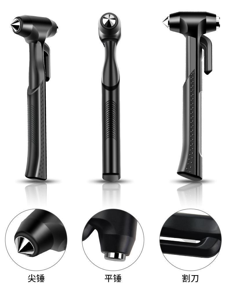 Cross-Border Car Safety Hammer Car Bus Escape Life-Saving Hammer Car Large Long Handle Emergency Hammer Window Breaker