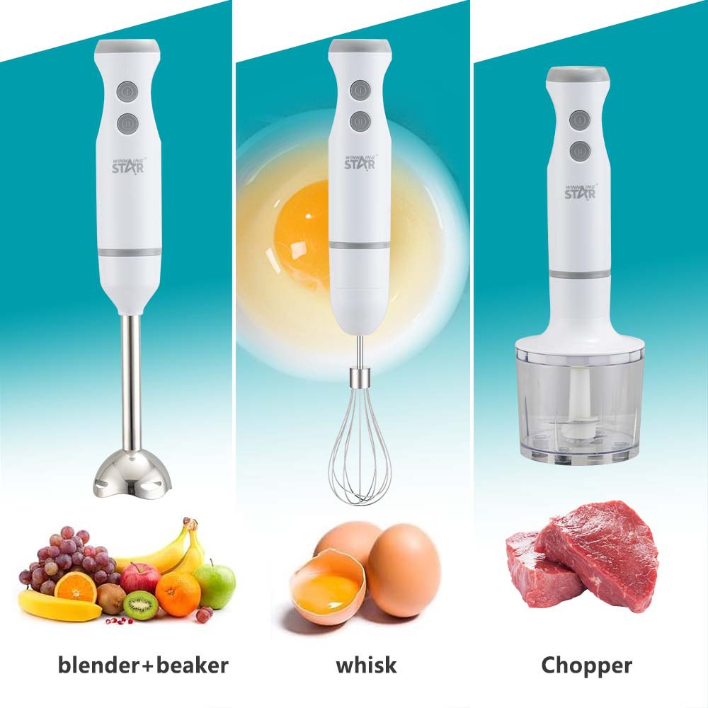 Winning Star, jugo americano, carne molida, máquina de cocción multifuncional, juego de 4 piezas, batidor de mano