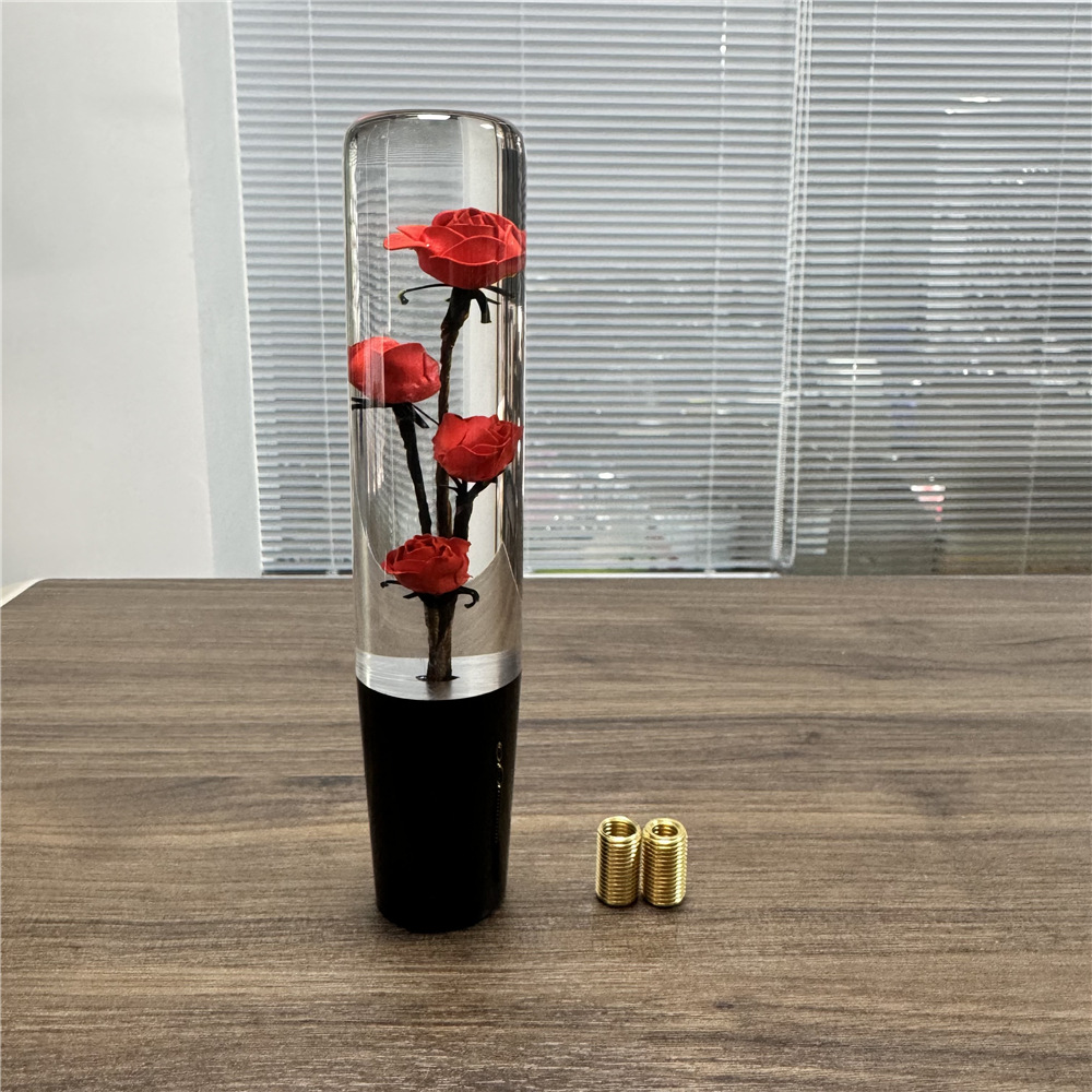 10/15/20CM Acrylic Crystal Rose Car Gear Shift Knob