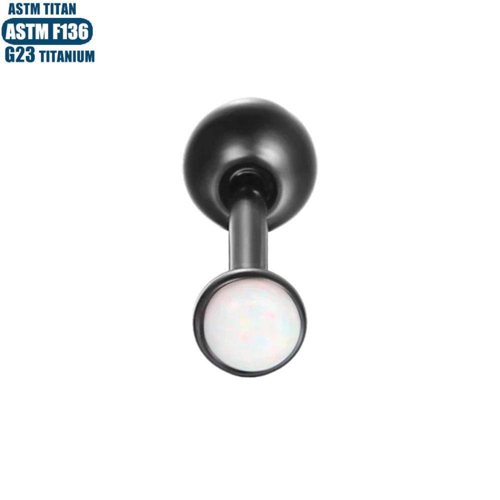 16G labret stud size and finish detail