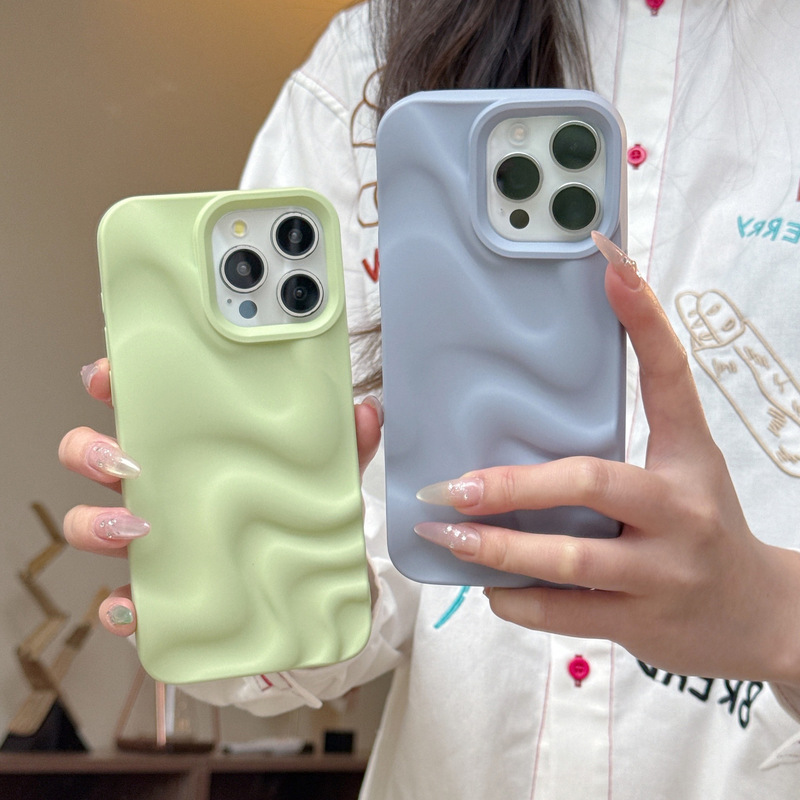 Niche Ins Design Stereo Pattern Suitable for Iphone16Promax Apple 15 Mobile Phone Case 14/13 Silicone Case Niche Ins Design Stereo Pattern Suitable for Iphone16Promax Apple 15 Mobile Phone Case 14/13 Silicone Case