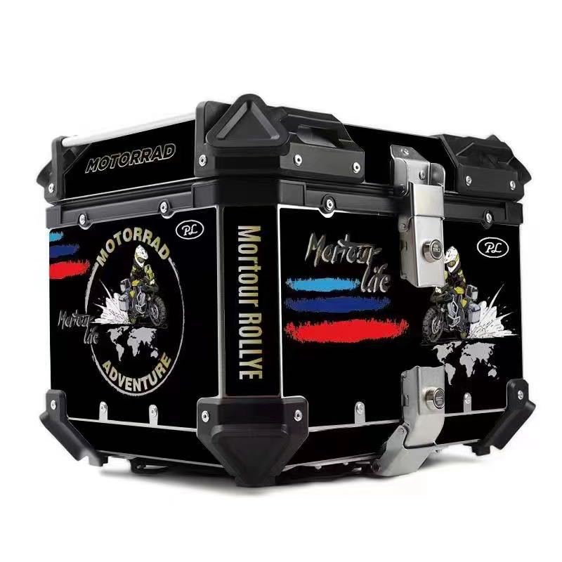 Calcomanía tronco de coche eléctrico con placa base de liberación rápida con forro de cuero caja de almacenamiento de alta gama