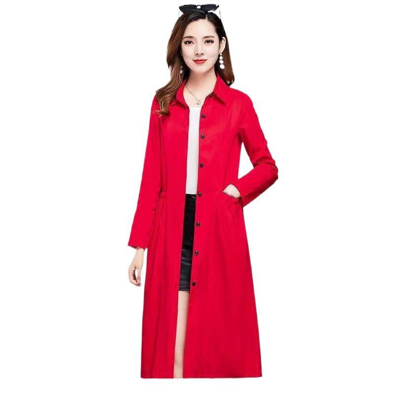 妈妈装风衣女中长款2025春装新款韩版修身中年女时尚薄款春秋外套|undefined