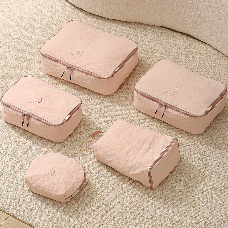 Cross-Border Travel Nylon Five-Piece Set of Multi-Functional Storage Bags, Suitcase Storage Set, Portable Organizing Bag Storage