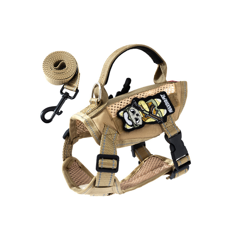 Gato transfronterizo al aire libre ligero táctico correa para el pecho correa para el pecho anti-liberación cuerda para caminar gato correa para mascotas