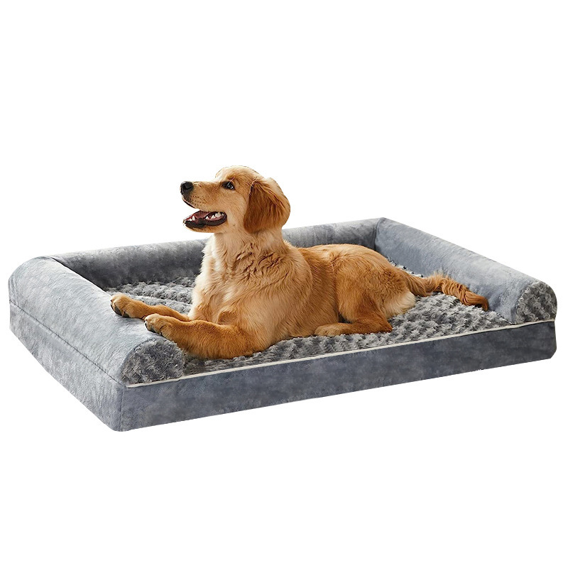 La nueva esponja se puede utilizar en cuatro estaciones, perrera cuadrada, cama para mascotas, cama para mascotas transpirable, sofá cálido de invierno fresco en verano