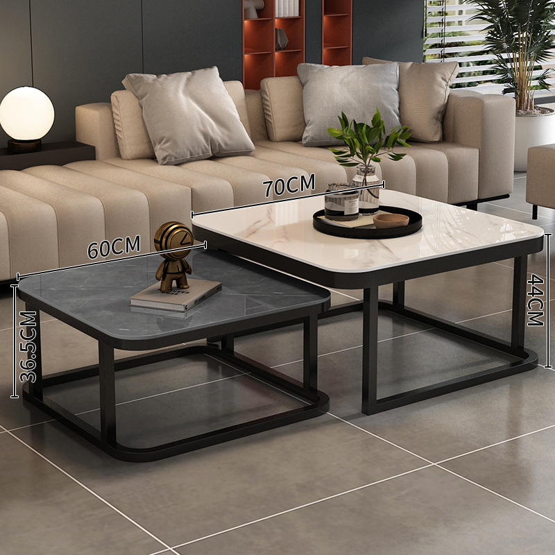 Mesa de centro personalizada, sala de estar de celebridades de Internet, hogar 2024, nueva mesa de té de apartamento pequeño, minimalista, ligera, lujosa, alta gama, simple