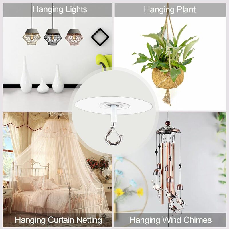 Upgraded non-porous sticky ceiling hook for hanging lamps, hangers and other items ceiling pendant wholesale