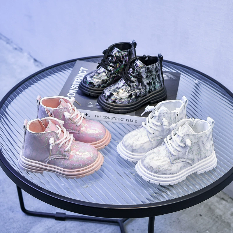 Martens, модные детские демисезонные полусапожки, мягкая подошва