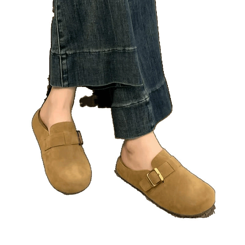Обувь (Birkenstock) женская 2025 весна–осень, мюли с закрытым мысом, толсто подошва, регулируемая пряжка