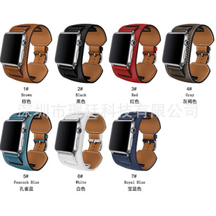 For Apple Watch Hermes Bracelet Leather Strap apple watch8/SE/7/6/5/4/3/21