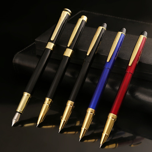 Hard pen calligraphy pen boxed multi-color metal pen business gift Ming student training class pen souvenir