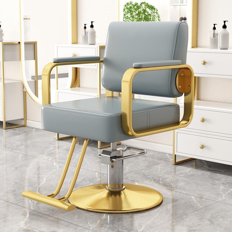 Fabricante al por mayor elevable silla de cabello giratoria salón de cabello de acero inoxidable taburetes de corte de pelo teñido silla de cabello