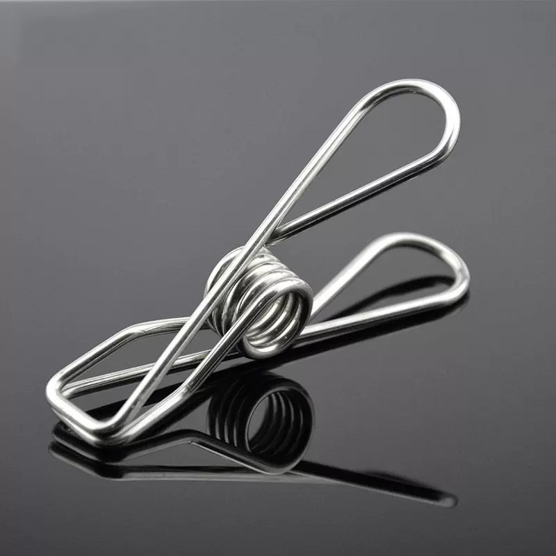 不锈钢收纳夹子多用途袜子蚊香晾晒衣物零食袋衣架窗帘工厂直销