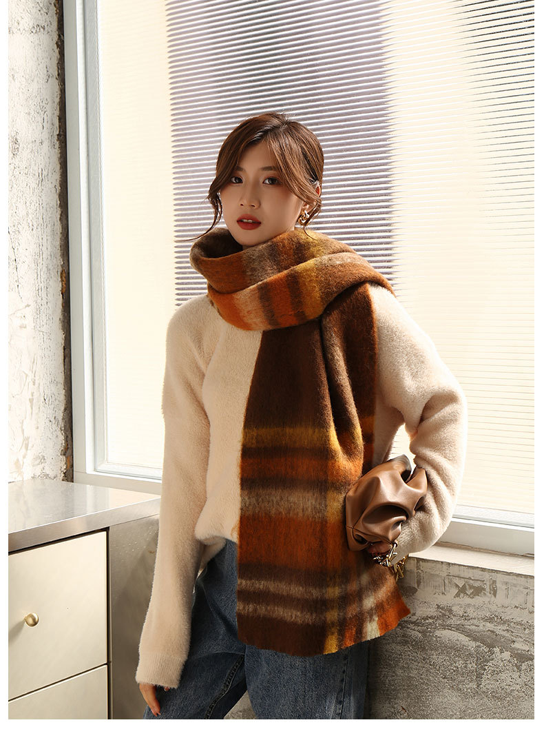 Women's Sweet Stripe Imitation Cashmere Scarf display picture 3