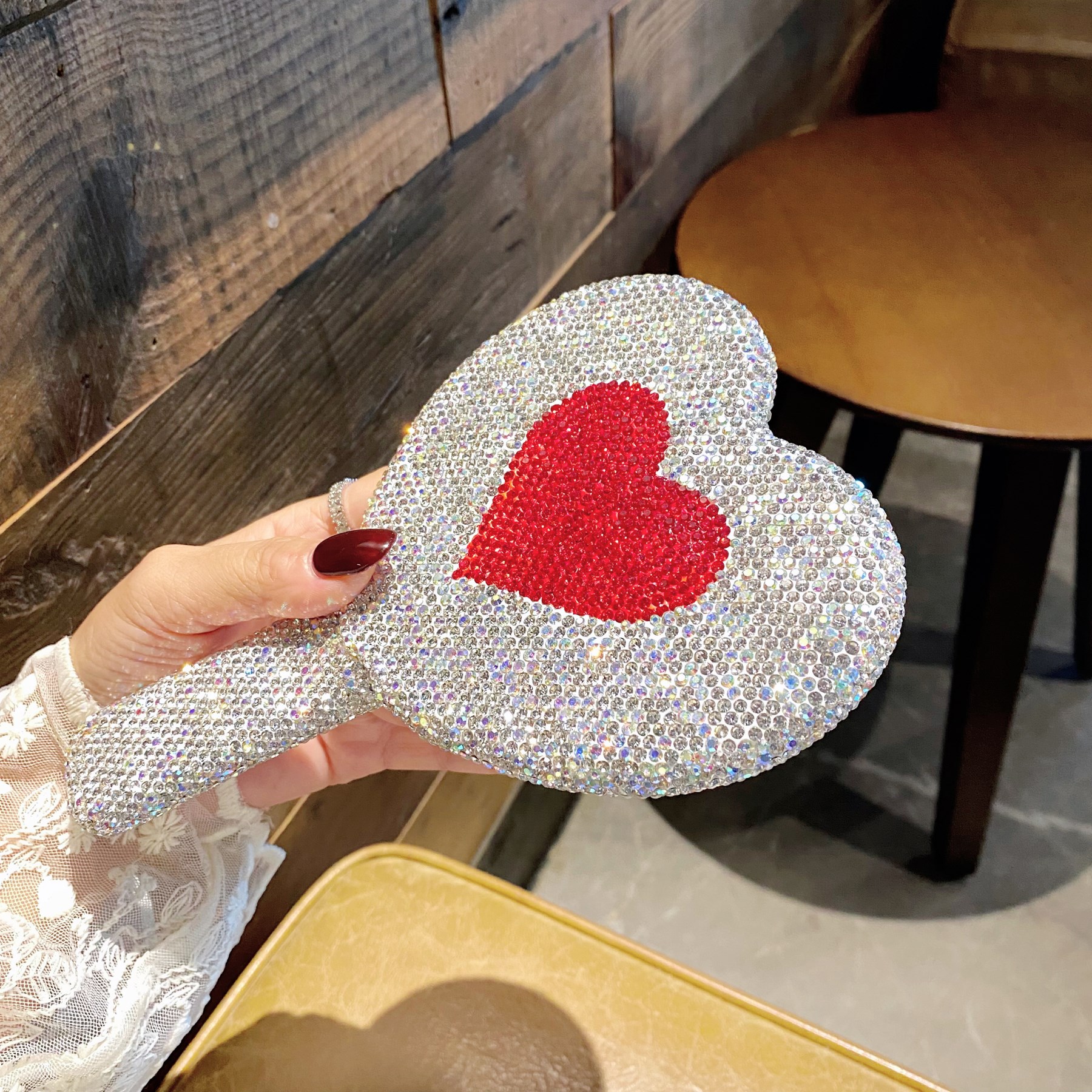 Simple Style Heart Shape Plastic Mirror 1 Piece display picture 4