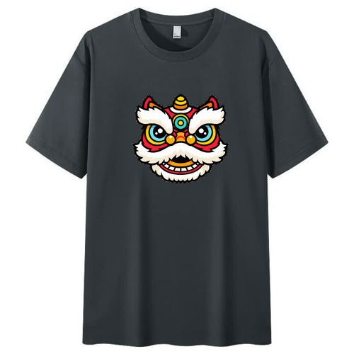 National trend, all-match design, men's short-sleeved fashion, ins casual shirt, men's loose couple's T-shirt, short-sleeved shirt, summer