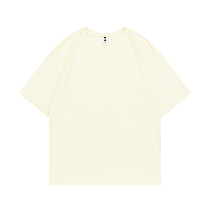 Marca de moda de algodón de manga corta camiseta de cuello redondo ropa de clase camisa cultural camisa publicitaria ropa de trabajo ropa de trabajo impresión personalizada patrón de logotipo