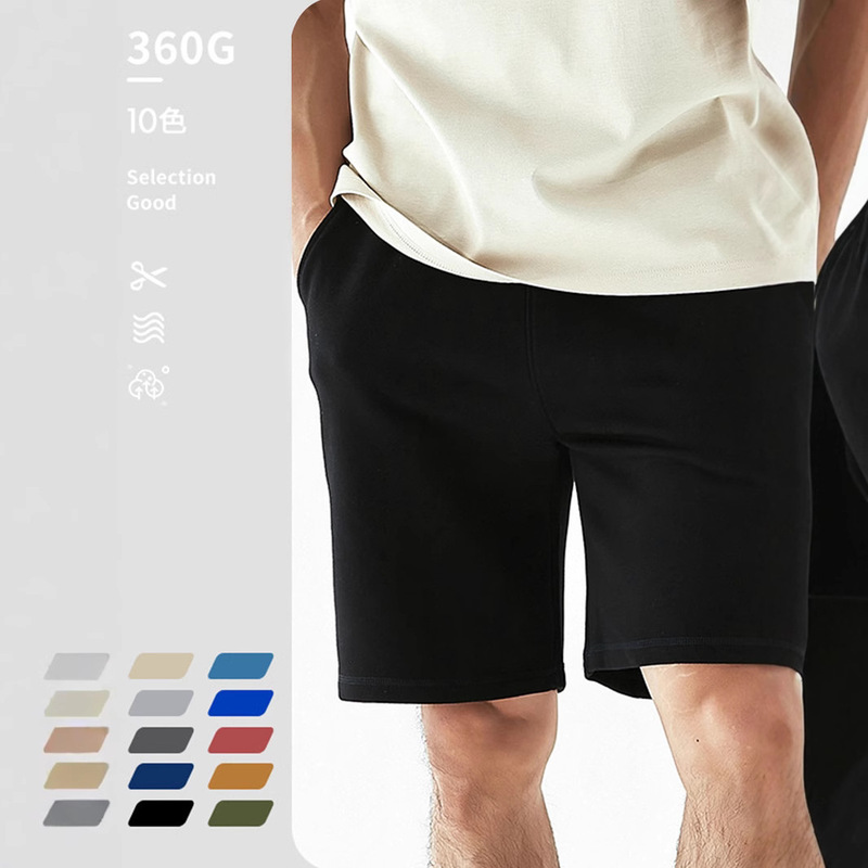 10 color heavy weight summer knitted cotton Japanese terry retro sports drawstring five casual shorts pants men's wholesale