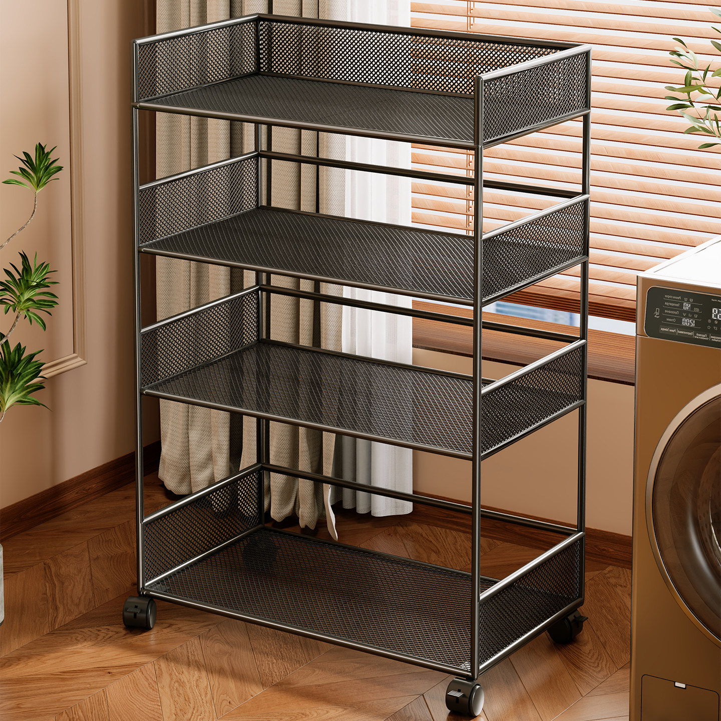 Estante Organizador Estrecho Multicapa, De piso para Baño