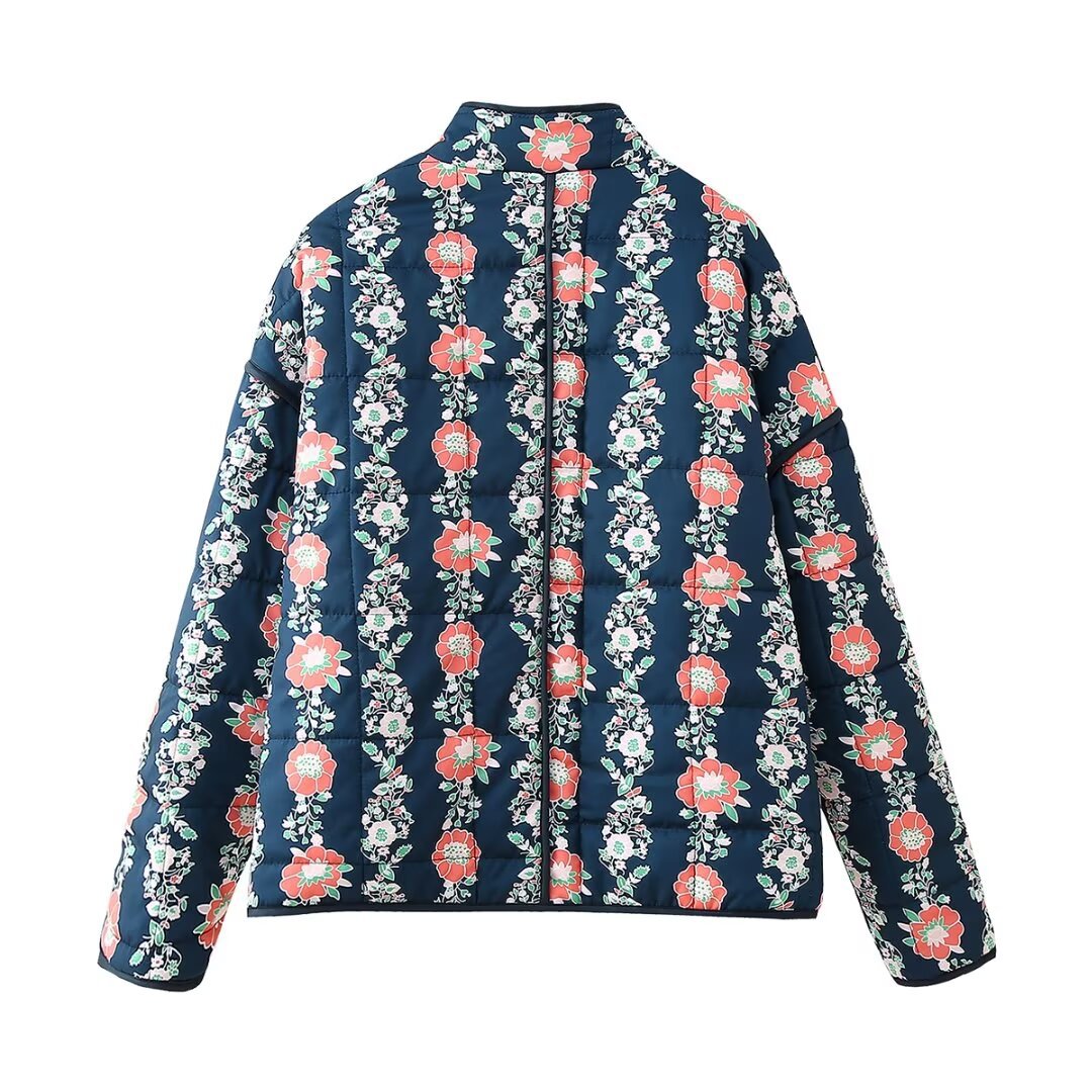 2024 Autumn/Winter New Product Women's Street Fashion Casual Printed Cotton Jacket w028 6246_voghion.com
