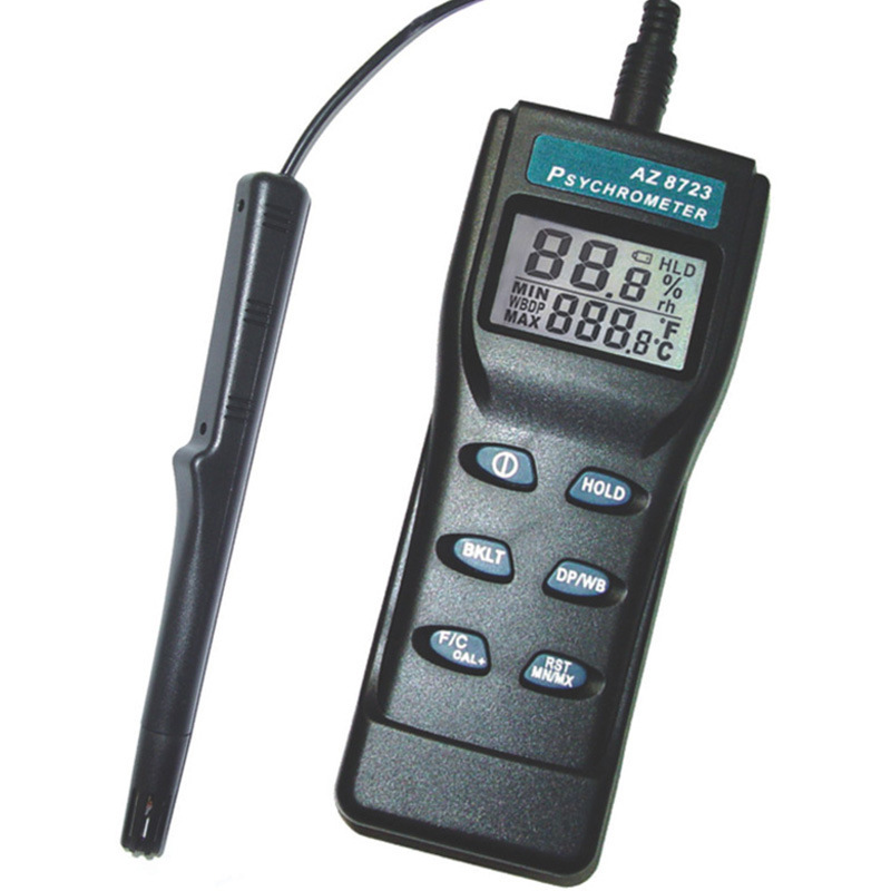 台湾衡欣 AZ8723温湿度计温湿度仪带 数字湿度计 温湿球结露计