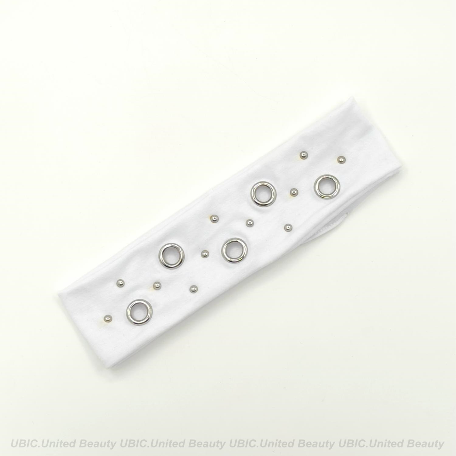 HW250803-44x6cm朋克风5气眼11钉扣头带-IM