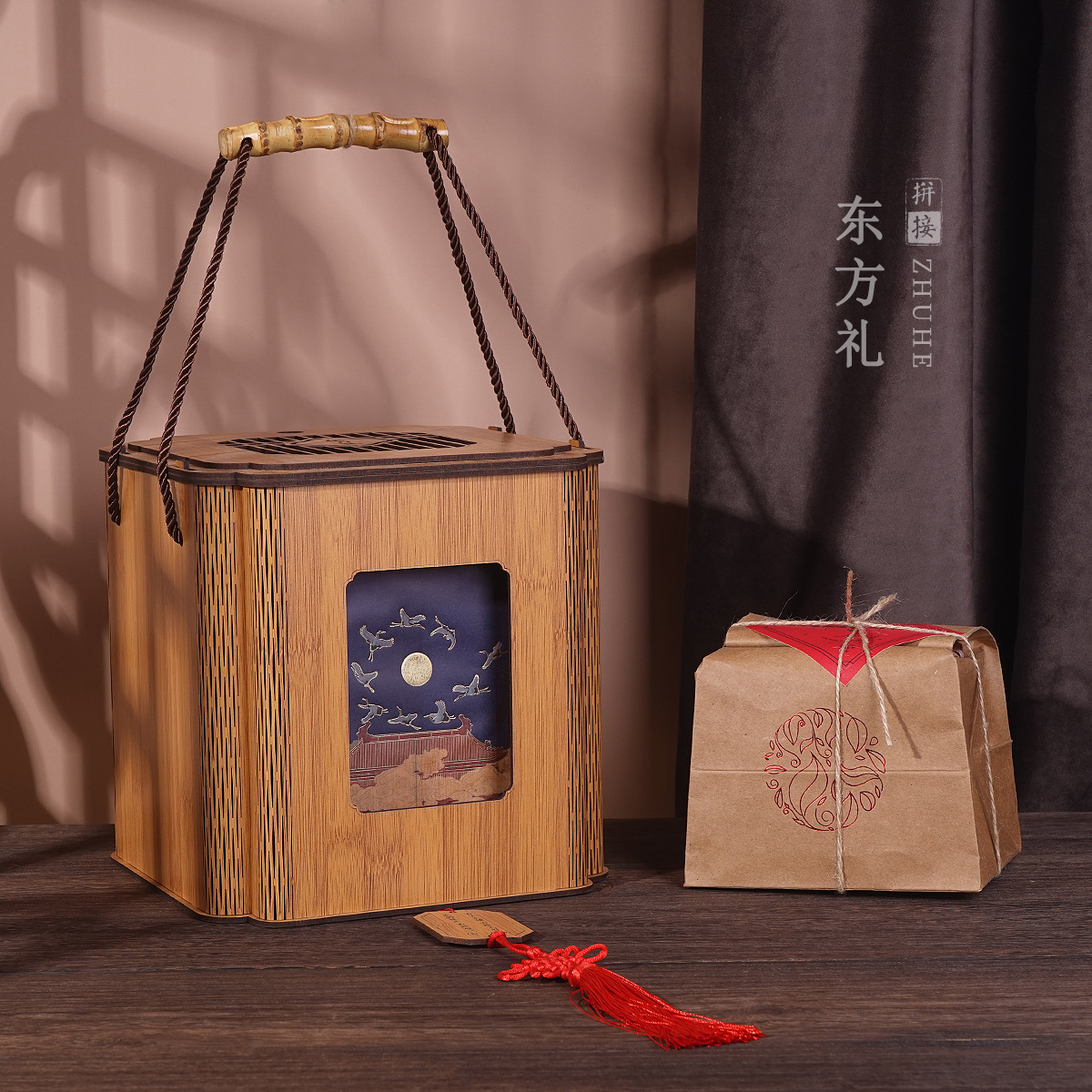 新款创意半斤一斤装茶叶包装盒通用红茶绿茶手提式灯笼礼盒空盒