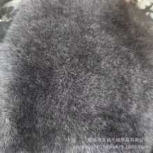 长毛绒厂50mm高端灰染尖短毛银狐人造皮草假毛海派毛
