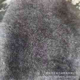 长毛绒厂50mm高端灰染尖短毛银狐人造皮草假毛海派毛