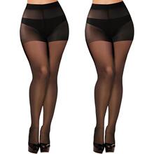 Q 54150 Thin High Transparency Black Fish Mouth Pantyhose ��