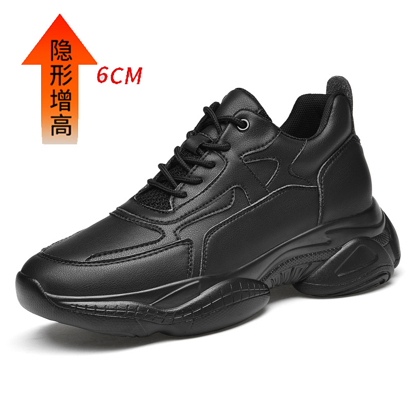 Zapatos de hombre invisible 8CM altura oculta aumento de nuevos zapatos de moda Zapatos blancos de suela gruesa zapatos de tacón alto papá zapatos deportivos casuales zapatos de una sola capa hombres