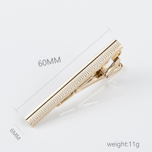 New gold-plated glossy floral fashionable tie clip, factory direct sale men's business formal tie clip