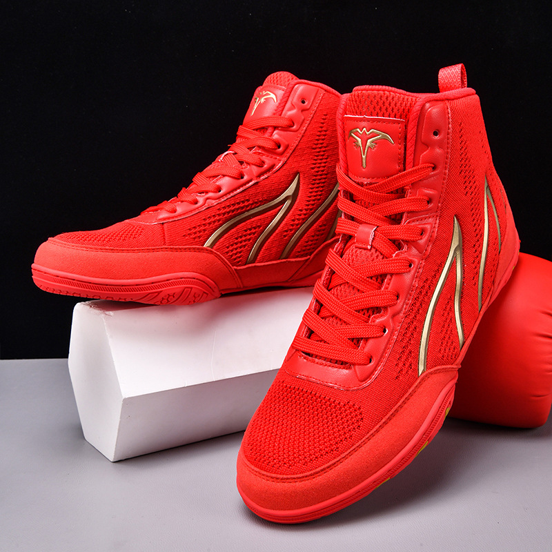 Zapatos de boxeo transfronterizos, zapatos de entrenamiento de lucha libre, zapatos de lucha libre, zapatos de boxeo al por mayor.