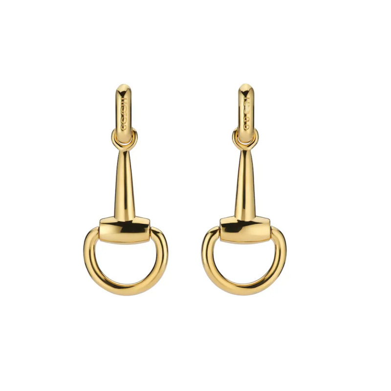 G brand's new horsebit earrings, shiny finish, classic and unique, unisex, European and American style, wholesale, high-end G brand's new horsebit earrings, shiny finish, classic and unique, unisex, European and American style, wholesale, high-end