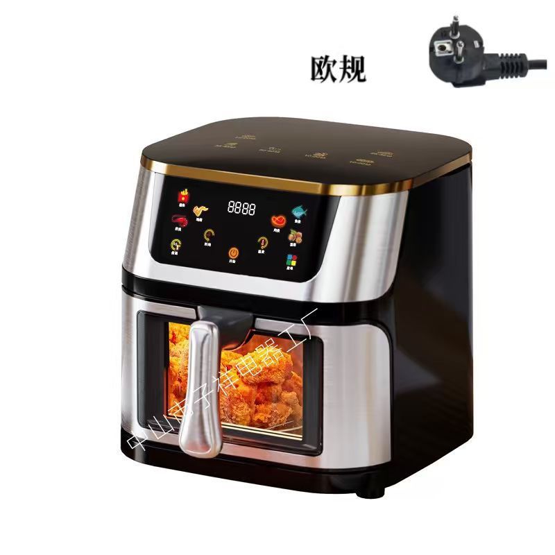 跨境可视空气炸锅家用大容量多功能触摸式不锈钢电炸锅Air fryer|undefined