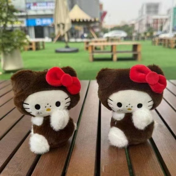 かわいいアニメハワイ水泳圏Kittyぬいぐるみストラップkt猫かばん掛けキーホルダープレゼント|undefined