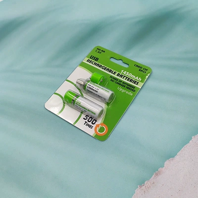 USB Direct Plug Nickel-Metal Hydride Rechargeable Battery with One-To-Two Charger, Large Capacity Toy Rechargeable Battery, Size 5 and Size 7 (Hibrid akkumulyator batareyaları) - no5-600mah1