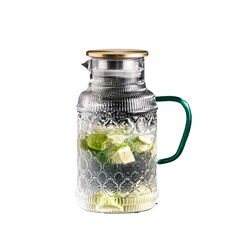 ベゴニアの花コールドケトルガラス高温耐性ハーブティーケトル家庭用水容器リビングルーム大容量コールドケトルカップ