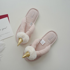 夏季新品獨角人字拖室內防滑家居拖鞋女 可外穿夾腳家用拖鞋女