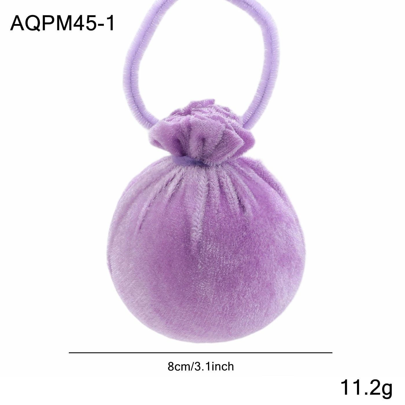 Nuevo producto de tela de flocado púrpura bola de Navidad árbol de Navidad decoración colgante bola colgante decoración