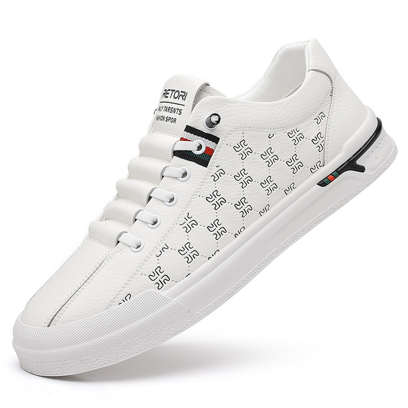 Zapatos blancos para hombres, zapatillas de deporte de verano, zapatos de moda retro para hombres, pies transpirables y sin olor, zapatos deportivos y casuales, zapatos para hombres al por mayor