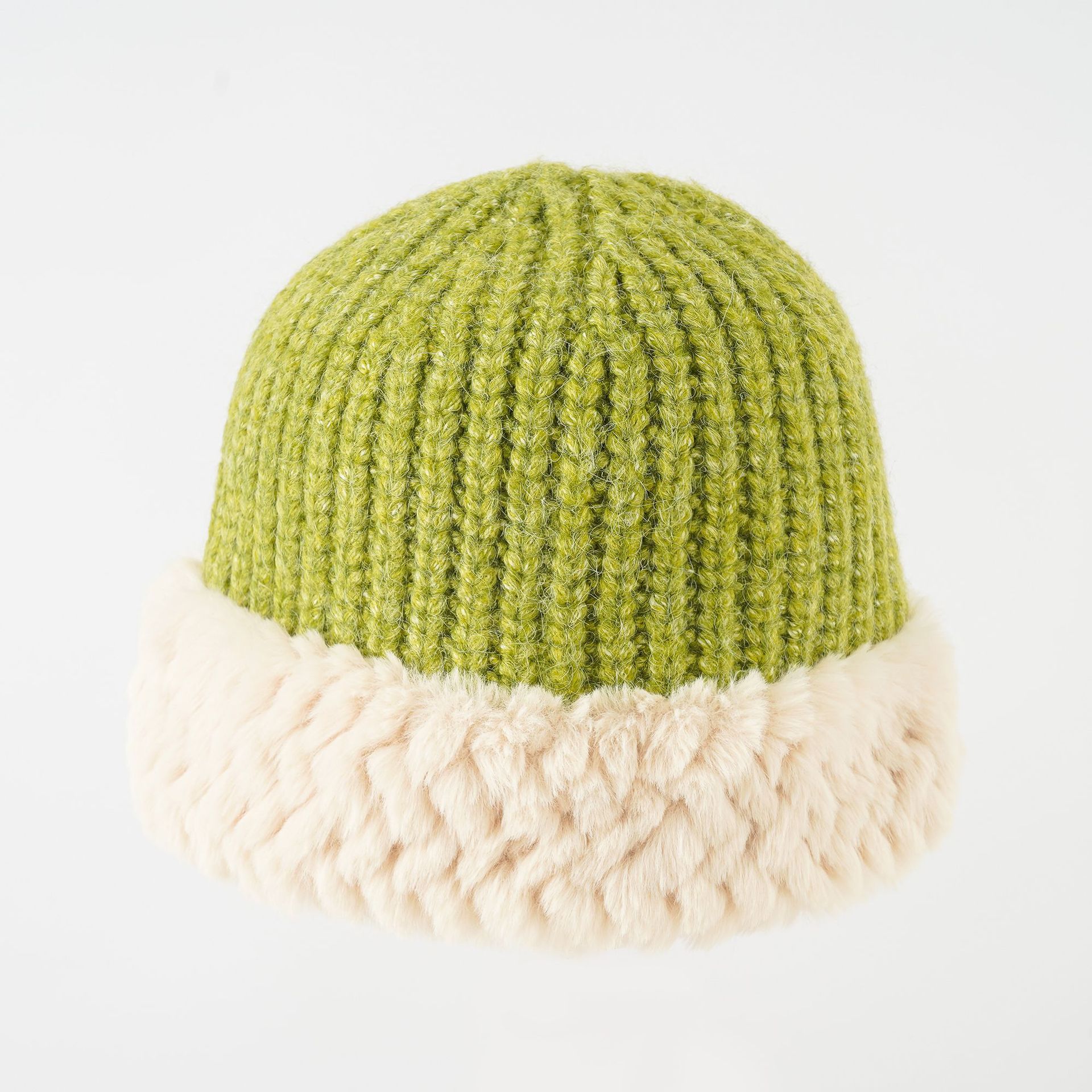 Invierno al aire libre cabeza grande puede usar casual caliente engrosada punto pescador sombrero moda femenina cúpula sombrero de lana