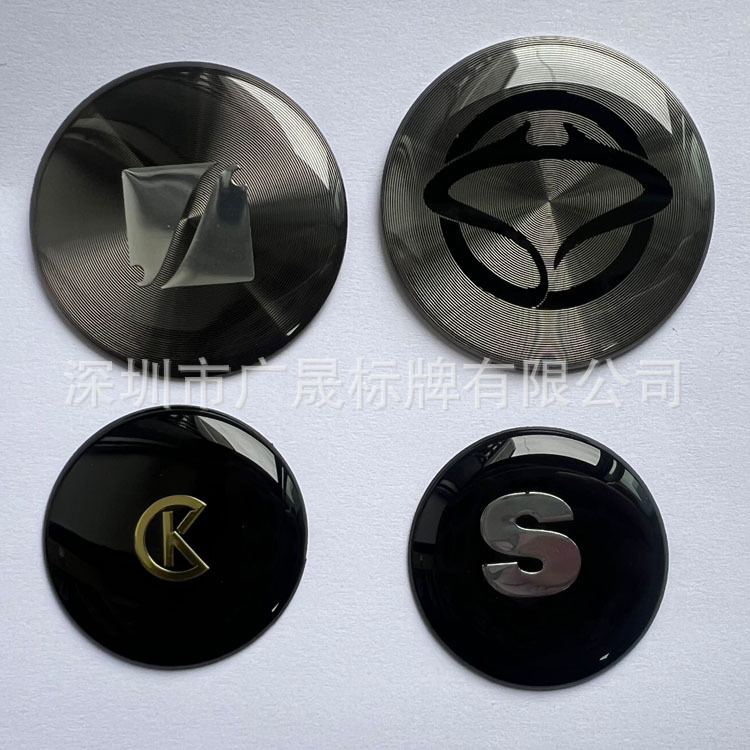 深圳耳机音响网球拍高尔夫球拍 CD纹logo制造 铝合金氧化喷砂标牌