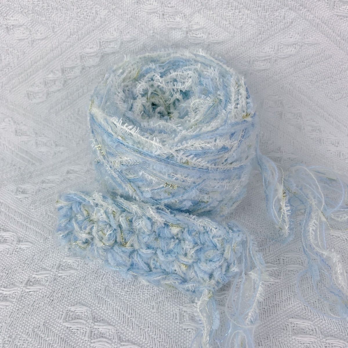 新款【海盐之蓝】手混线天蓝色手工编织毛线包包饰品手账等夏季