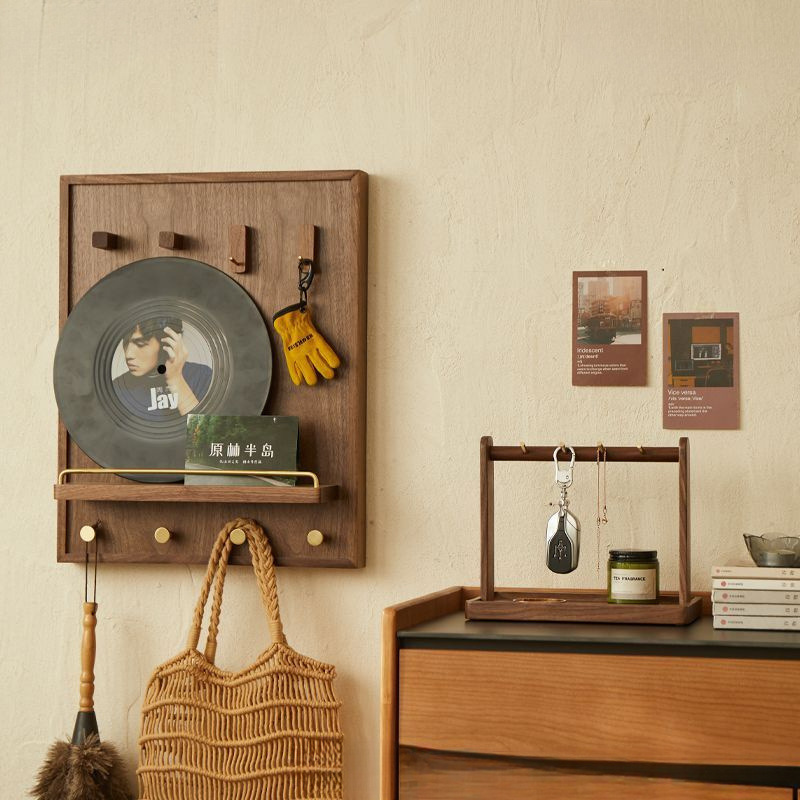 Decorative Painting for Concealing Electric Meter Box, Walnut Mesh Weak Current Box Cover, Multimedia Hanging Painting, Solid Wood Switch Distribution Box