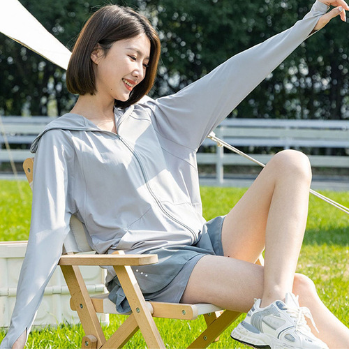 UPF50+ anti-UV nylon sun protection clothing women's large brim sun protection clothing outdoor cool breathable sun protection shirt jacket