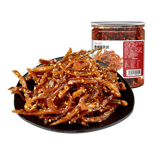 Spicy sesame honey sauce shredded eel canned casual ready-to-eat seafood office snacks wholesale dropshipping
