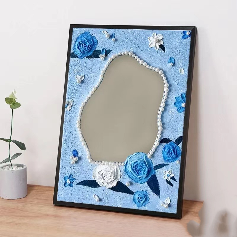 亚克力镜片批发化妆镜不规则diy镜子随身携带便携小圆镜梳妆镜片